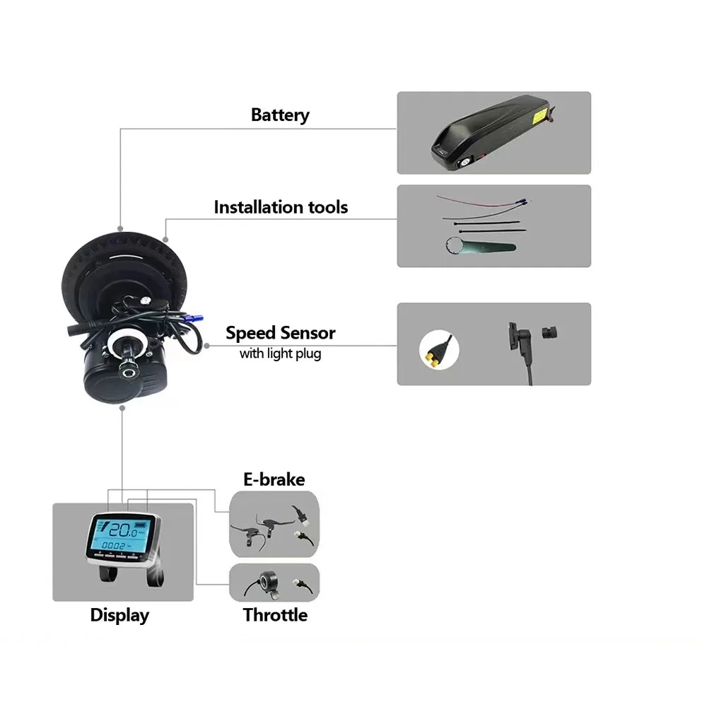 Kit de motor de pantalla Tongsheng Vlcd5 sensor de par Tsdz2b 48V 500W