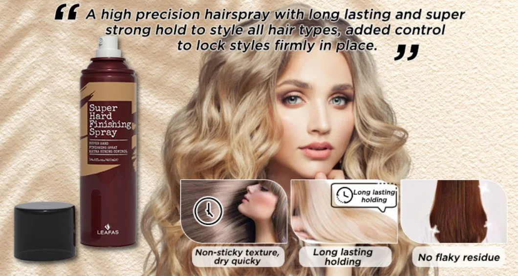 Private Label strong Holding Super Hold Hair Spray para cabelo Estilo