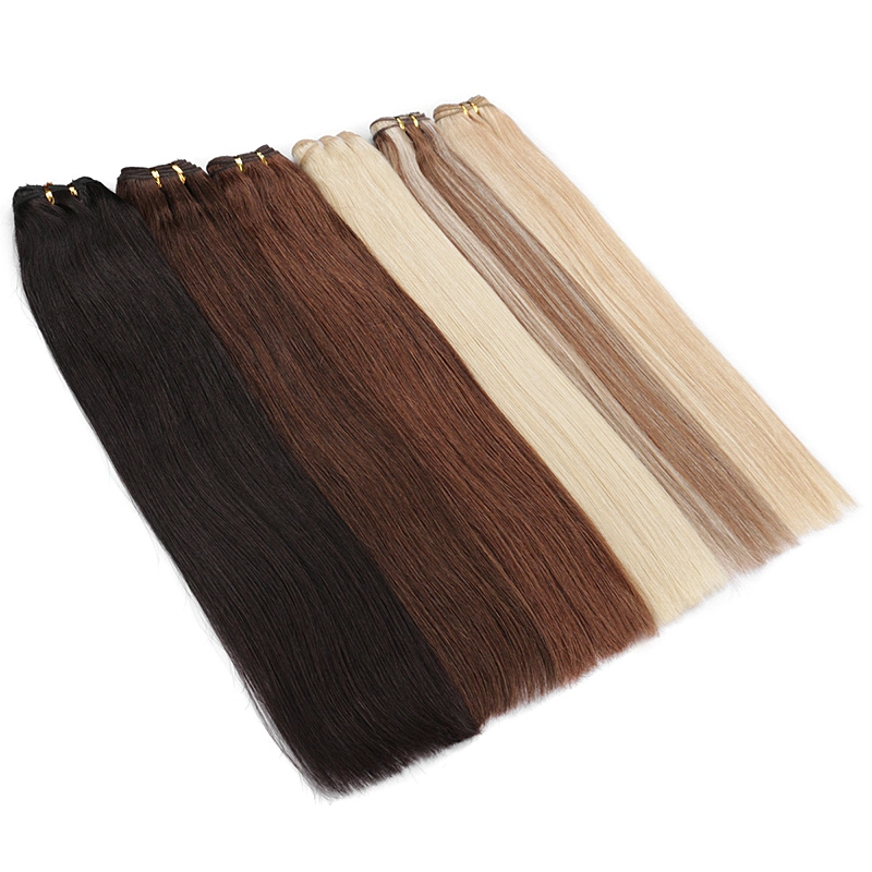 Popular Double Drawn Firm Weaving 100% Remy Human Hair Extension Weft