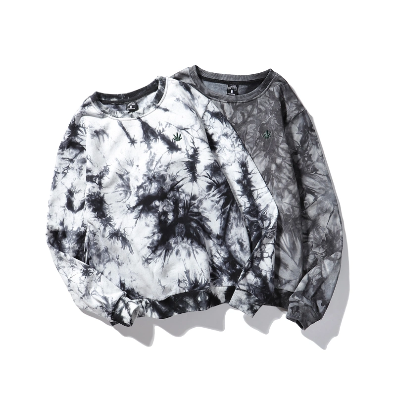 Hiphop Street Wear Pullover Customized Oversize Personalized Elasttane Tie Dye Sweater