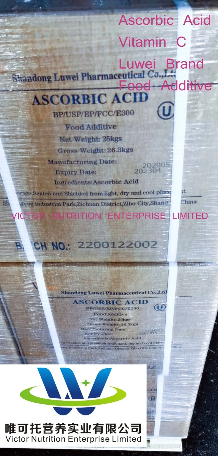 Vc/Ascorbic Acid Powder CAS 50-81-7 ISO Certified