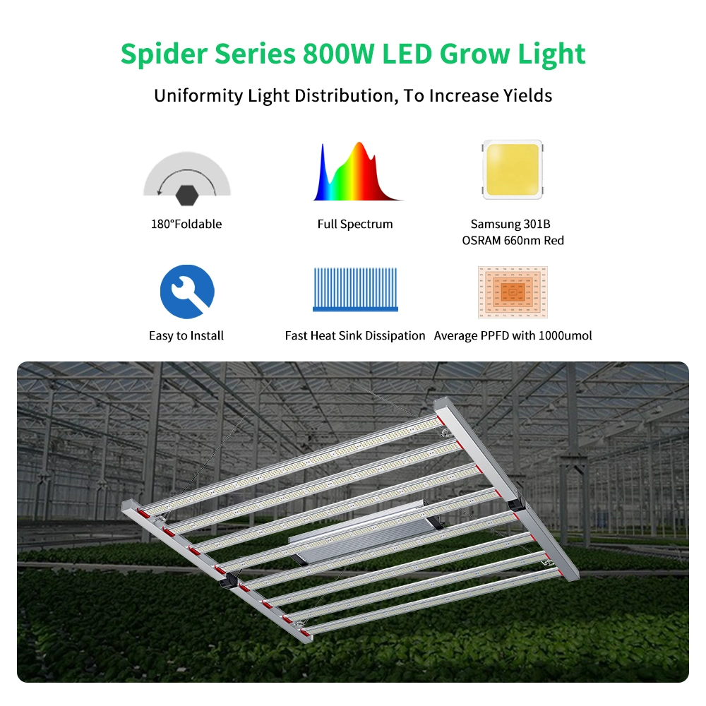 Commerce de gros de l'Horticulture ETL Samsung LM301b LM301h Osram 800W 1000W Full bande du spectre de lumière LED IR avec UV