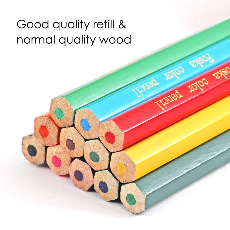 7.0'' 12 Colors Jumbo Wooden Hexagonal Color Pencil.