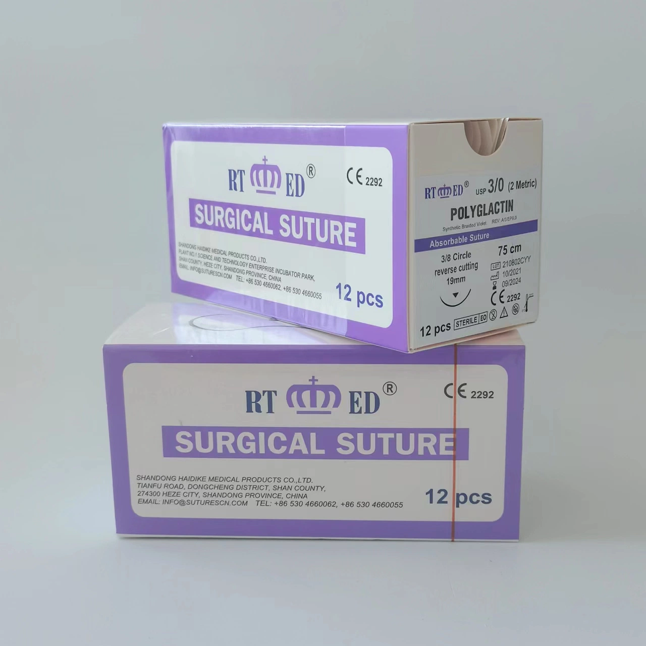 Absorbable Polygiactine Suture with Needle or Without Needles