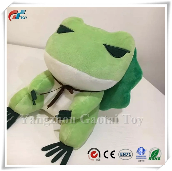 Kawaii Plüsch Puppe Spielzeug Reisen Frosch Zwei Dimensionen Cure Throw Kissen mit abnehmbarem Hut Soft Anhänger Zeug Spielzeug für Erwachsene Kinder