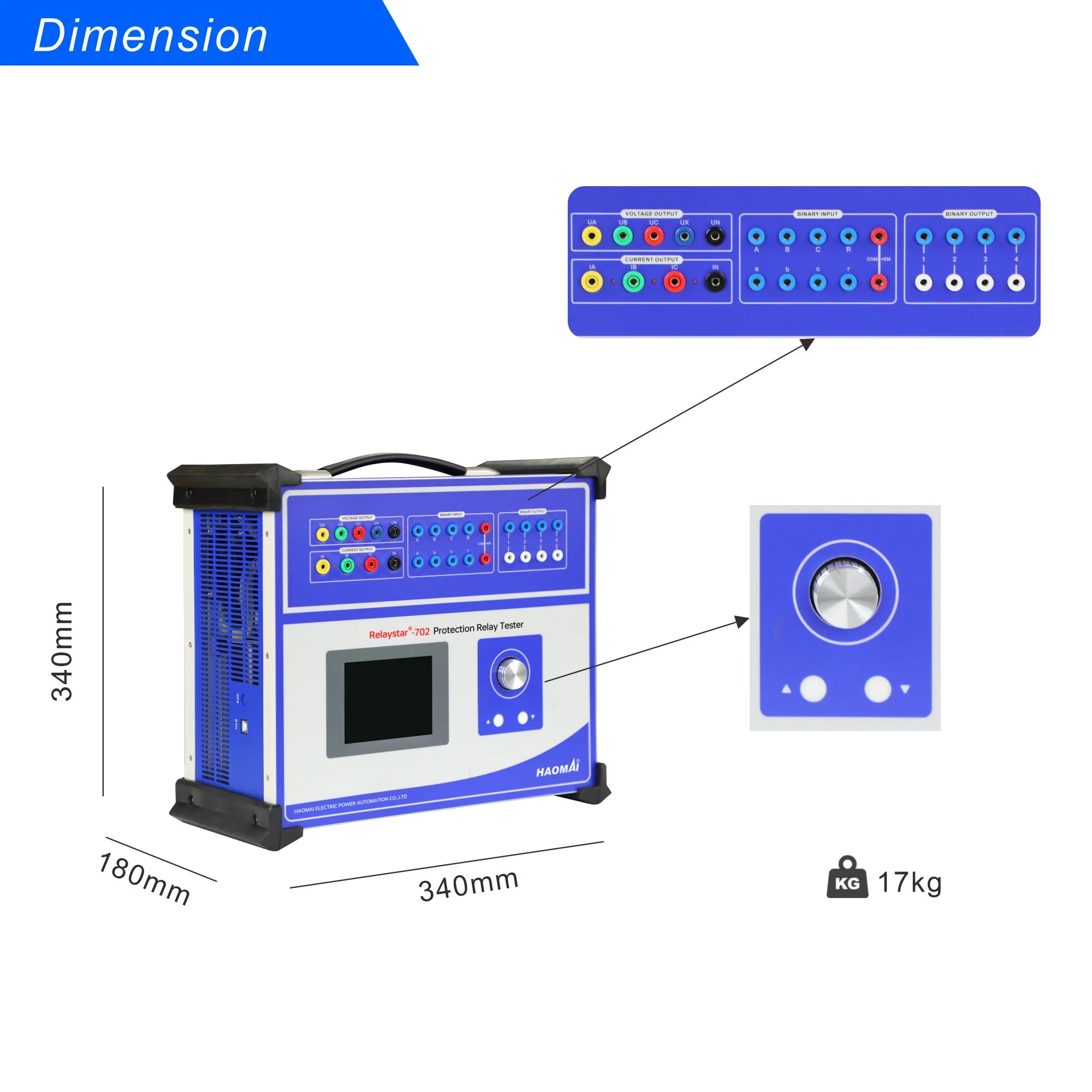 Secondary Power Simulator with Current Injectional Method Protective Relay Tester 702