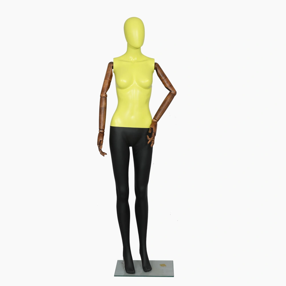 Half Body männlich/weiblich Display Mannequin mit hölzernen Armen