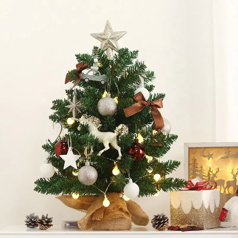 Hot Sale 50 Cm PVC Mini Christmas Tree Christmas Tree Pendant Set