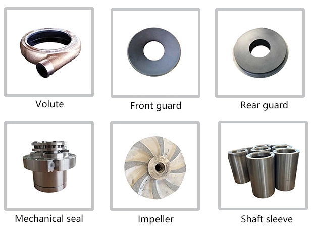 Centrifugal Pump Motor Spare Parts Acid Resistant and Wear-Resistant Hydraulic Pump Parts