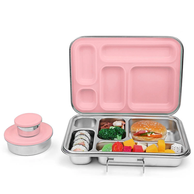 Aohea Stainless Steel Lunch Box Leak Proof Kids School Children Bento Box