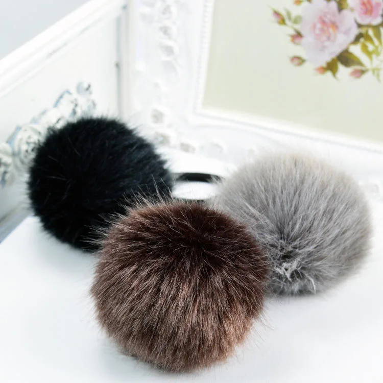 Accessoires pour cheveux imitation lapin fourrure élastiques cheveux bandes