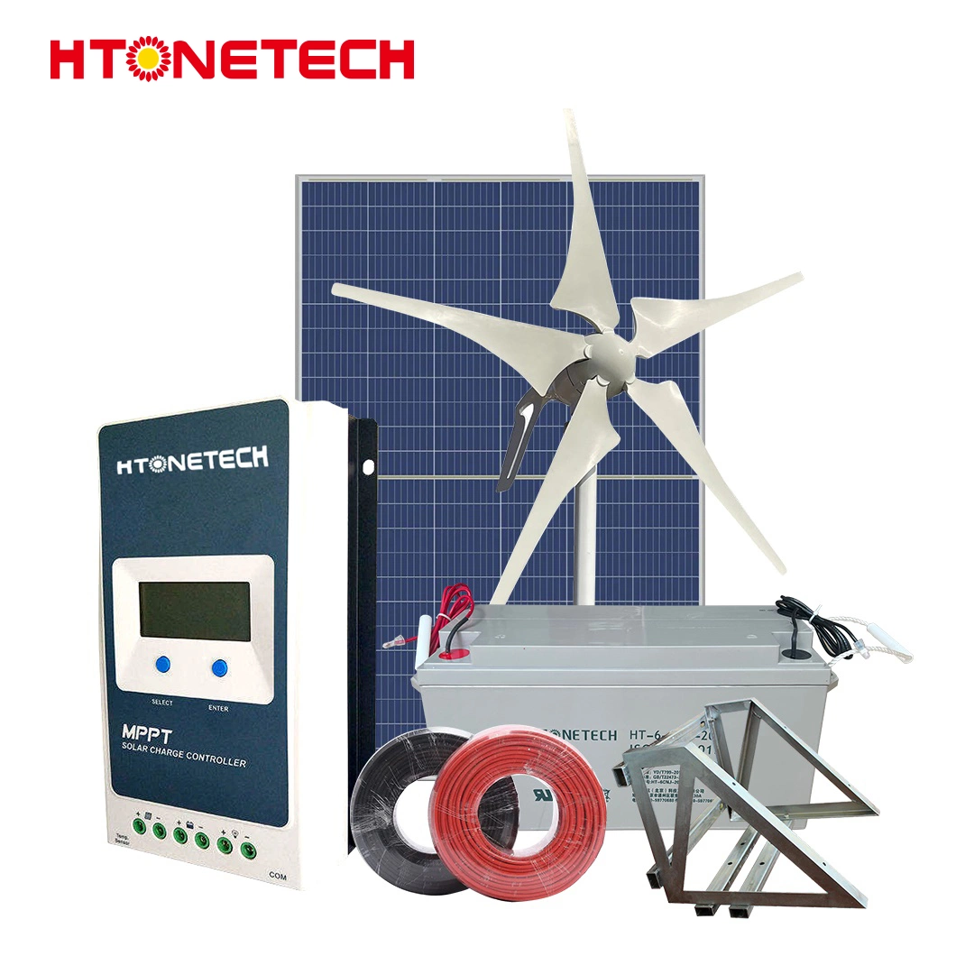 Htonetech Monocrystalline Solar Panels 70W Solar Energy System Power Station China Water Pumping System Using Wind Power with Grid Connected Wind Turbine