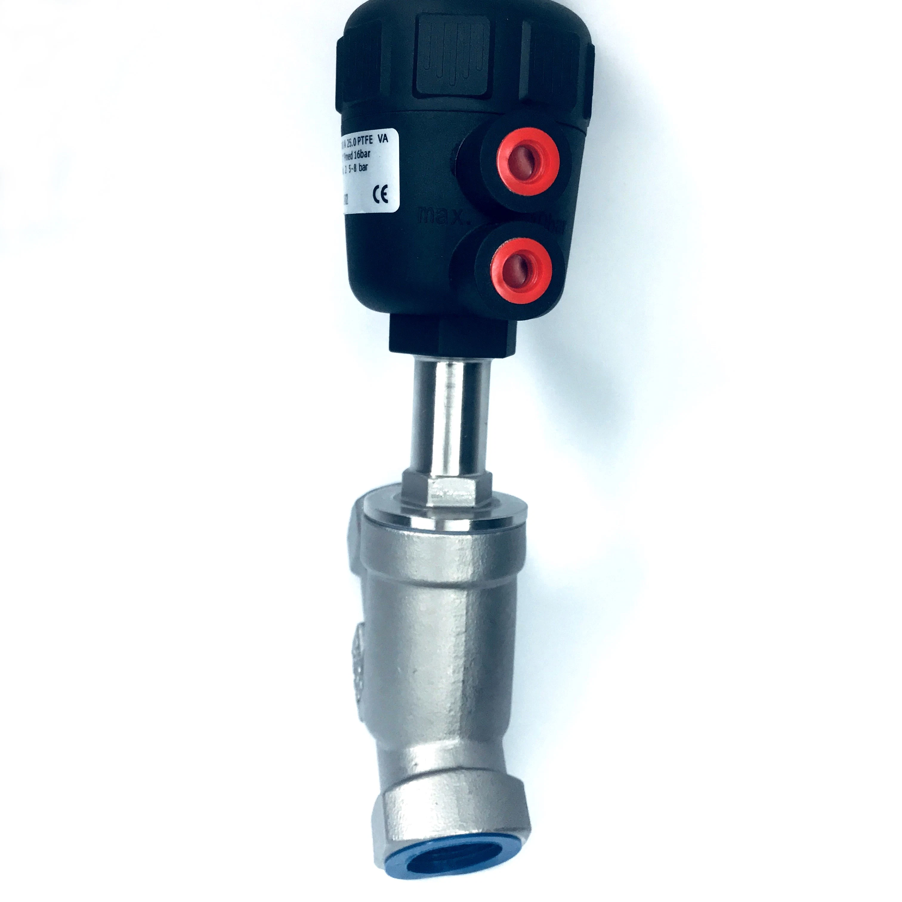 Stainless Steel 304/316L Angle Seat Valve Female Pneumatic Shut-off Valve