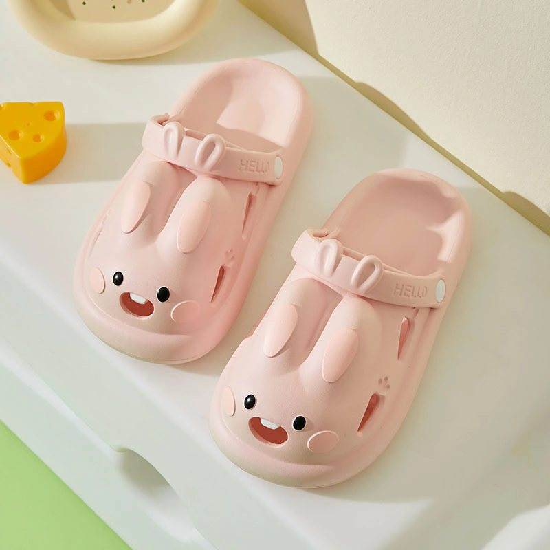 New Cartoon Cute Cute Tooth Rabbit Female Models Home Hole Shoes