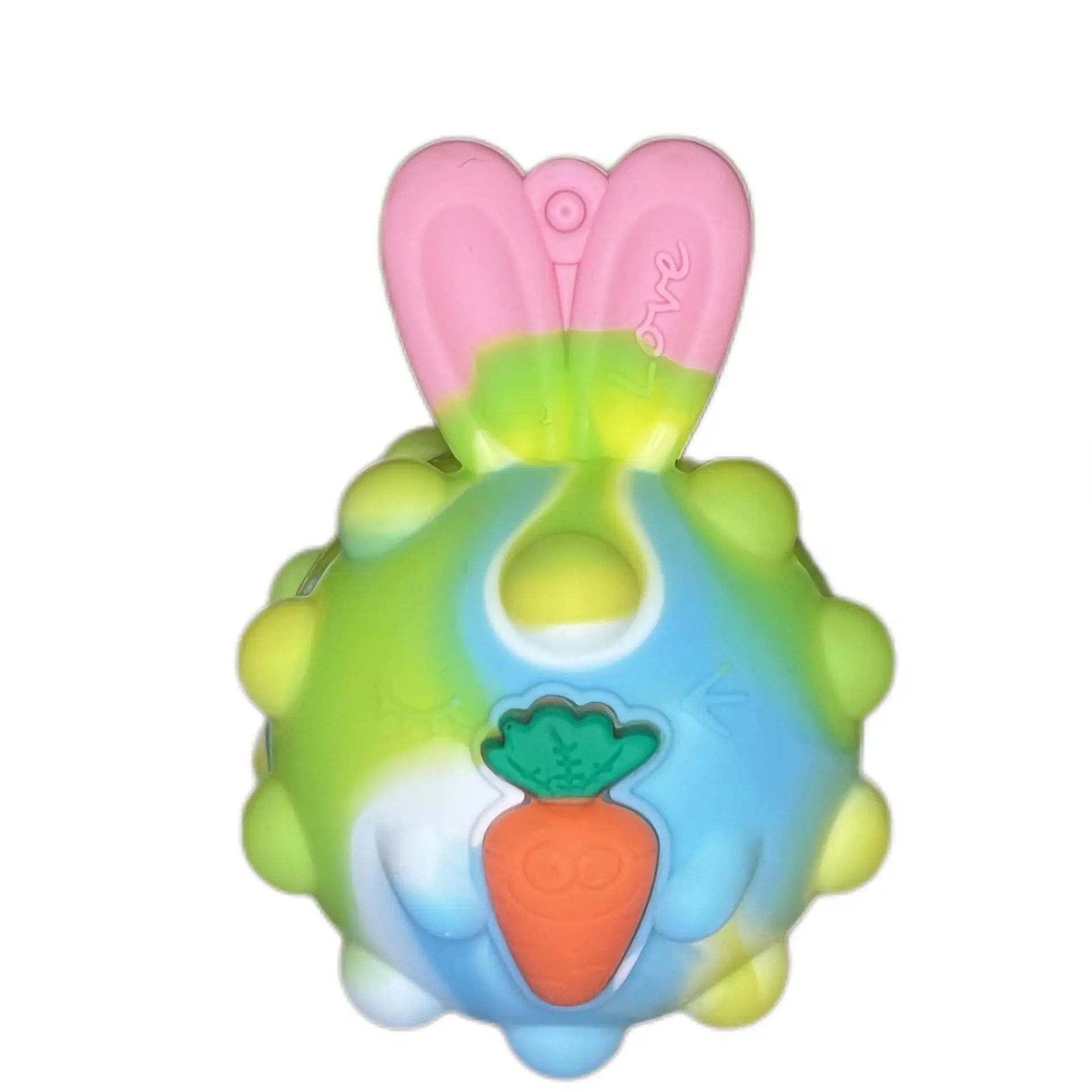 2022 New Adult Rabbit Stress Relief Round Ball Squeeze Sensory Toy 3D Ball Silicone Bubble Toys 3D Bunny Stress Ball Custom