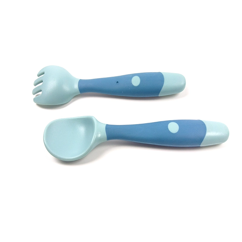 Toddler Utensils Feeding Training Silicone Baby Kids Cutlery Set Children Anti Choke Fork and Spoon