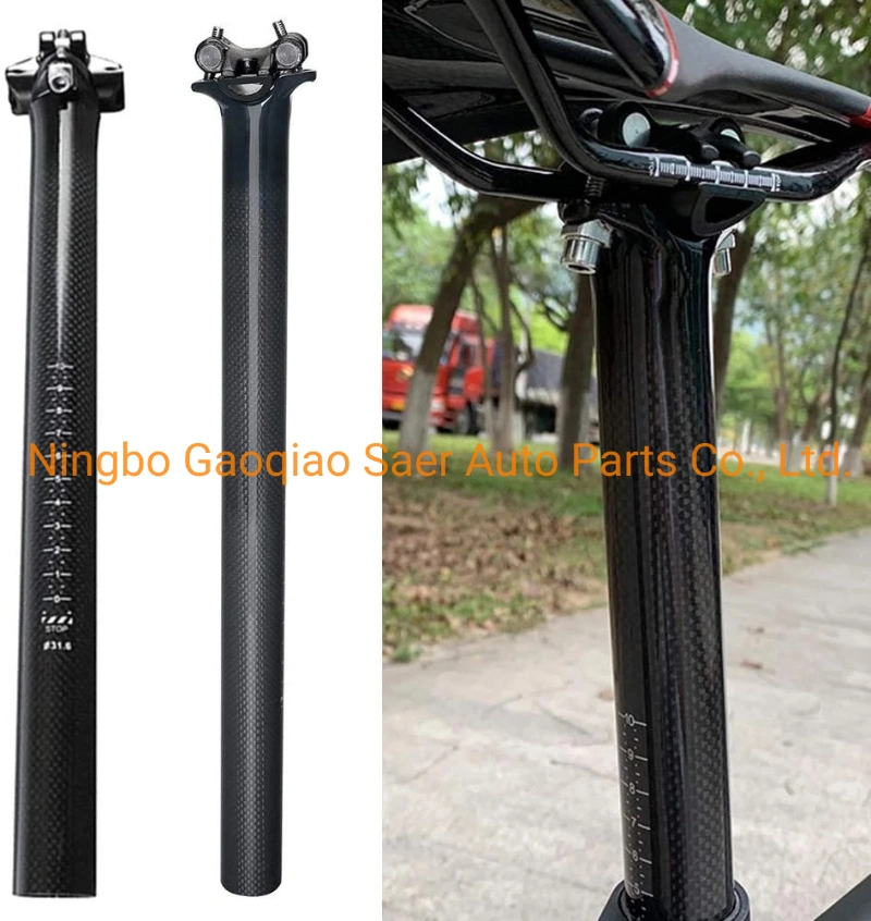 Full 3K Carbon Bicycle Seatpost Fiber Superlight Titanium MTB Road Bike Seat Post Parts 27.2/30.8/31.6mm