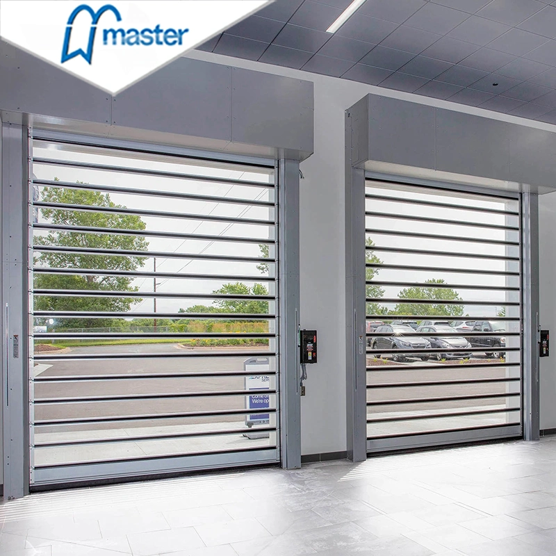 Master Well Aluminun PU Foamed Panel Electric Aluminum High Speed Spiral Shutter for Warehouse