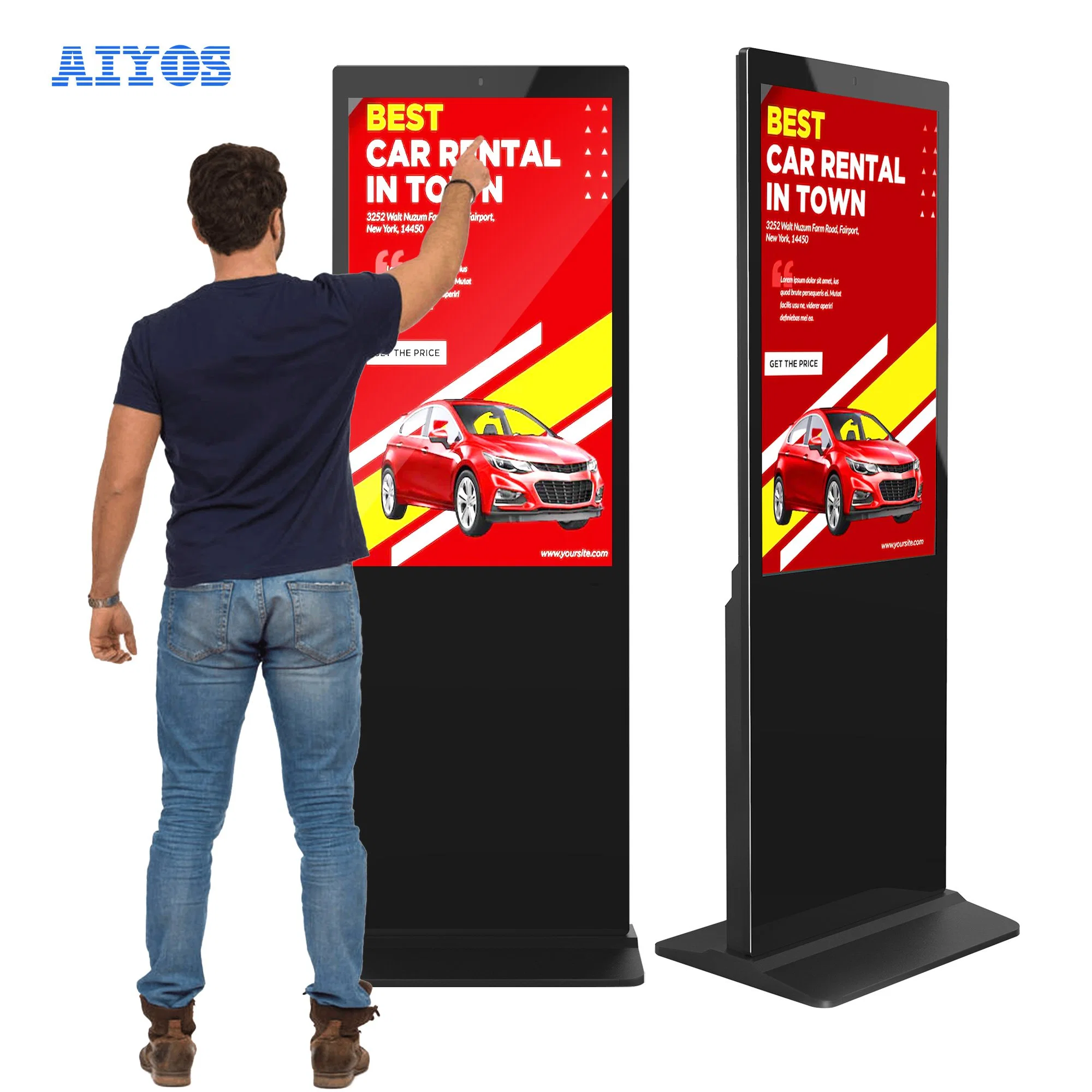 Multi Language: English, German, French, etc...Self Service Kiosk Pantalla Publicidad