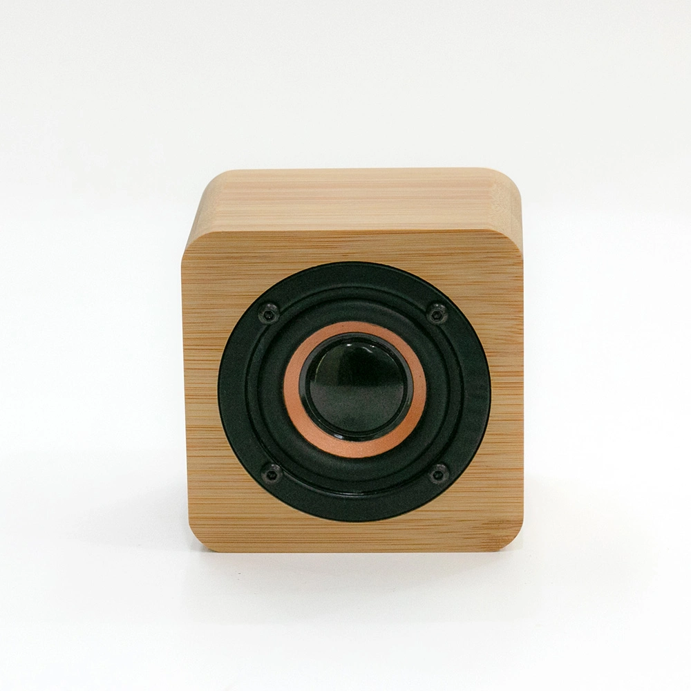 Natural Bamboo Mini Blue Tooth Speaker Portable Wireless