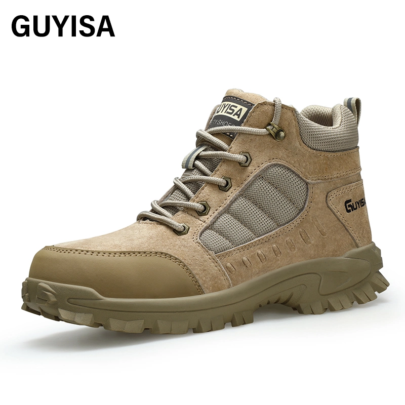 Sapatos de segurança Guyisa Fashion Light Weight Industrial Construction Work Shoes Resistente ao desgaste antiderrapante
