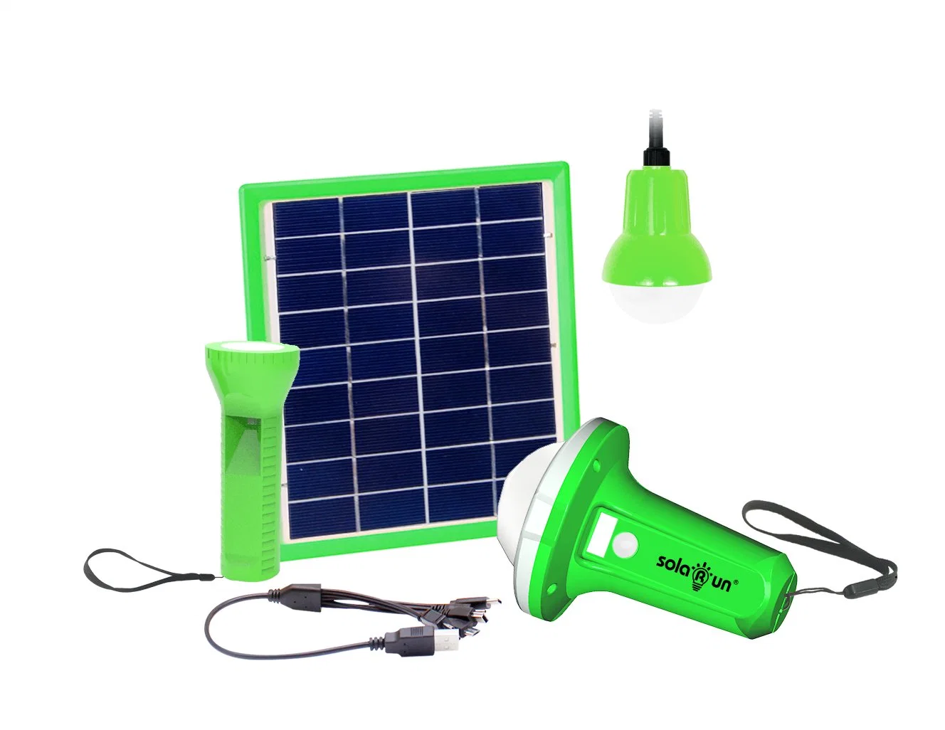 Portable Solar Lighting Kit for Indoor and Outdoor Use