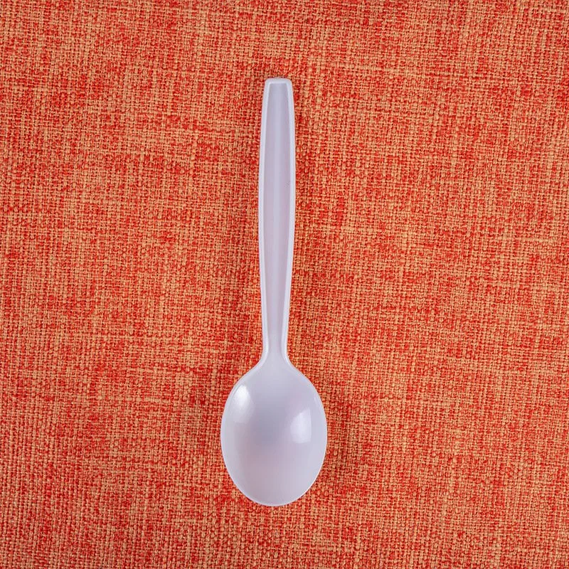 Plastic Disposable 502 Round Mouth Spoon Food Grade Takeaway Packaged Meal with PS Material Round Mouth Spoon Meal (BN-117)