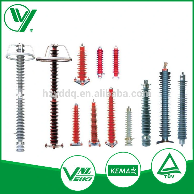 Power Transmission 102kv Silicone Rebber Lightning Surge Arrester Manufacturers