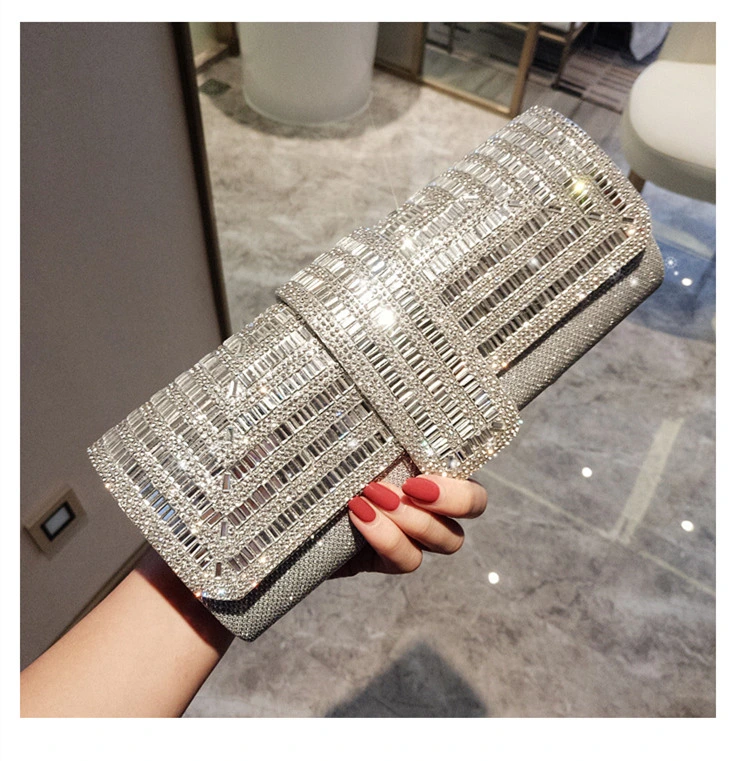 2023 Bolsa de noche de la fiesta de la piedra de Rhinestone de alta calidad Purse Crystal Bling Embragues de noche