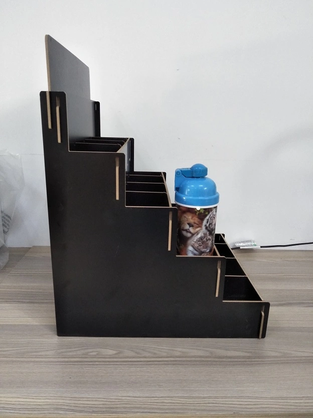 Customized Countertop Wood Toy Display Rack Can Bottle Holder