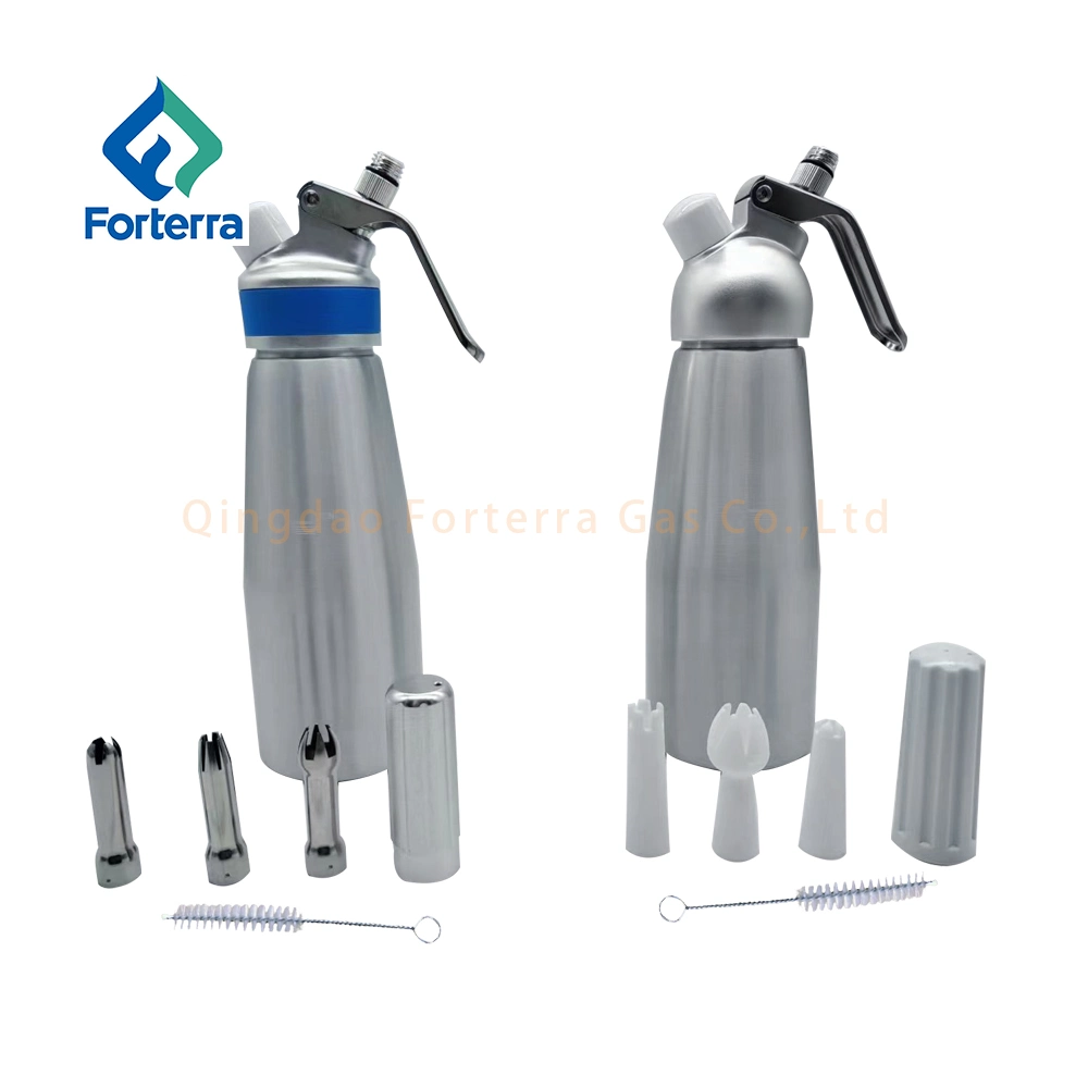 Customize Logo 500ml Aluminium Whipped Cream Dispenser Stainless Steel Cream Charger Whipper