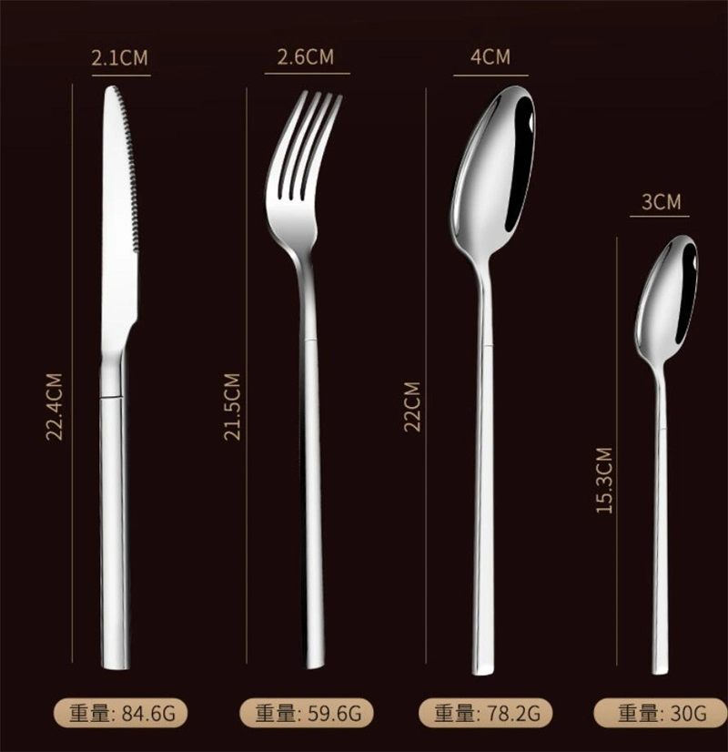 Wholesale/Supplier 304 Stainless Steel Classic Cutlery Portable Knife Fork Spoon Four Piece Set