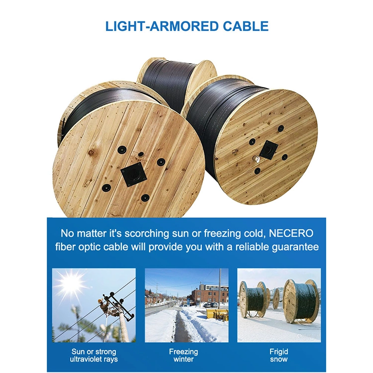 Necero 20 Years OEM Communication Cables Manufacturer Sm/mm Intelligent Security System HDMI GYXTW Fiber Optic Cable