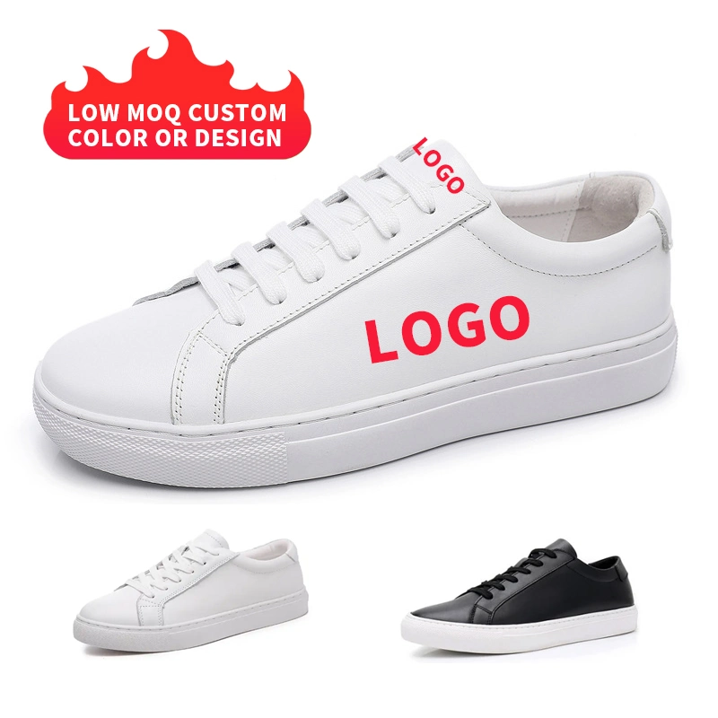 Outdoor Walking Style Sneakers PU Leather OEM Men Custom Casual Shoes