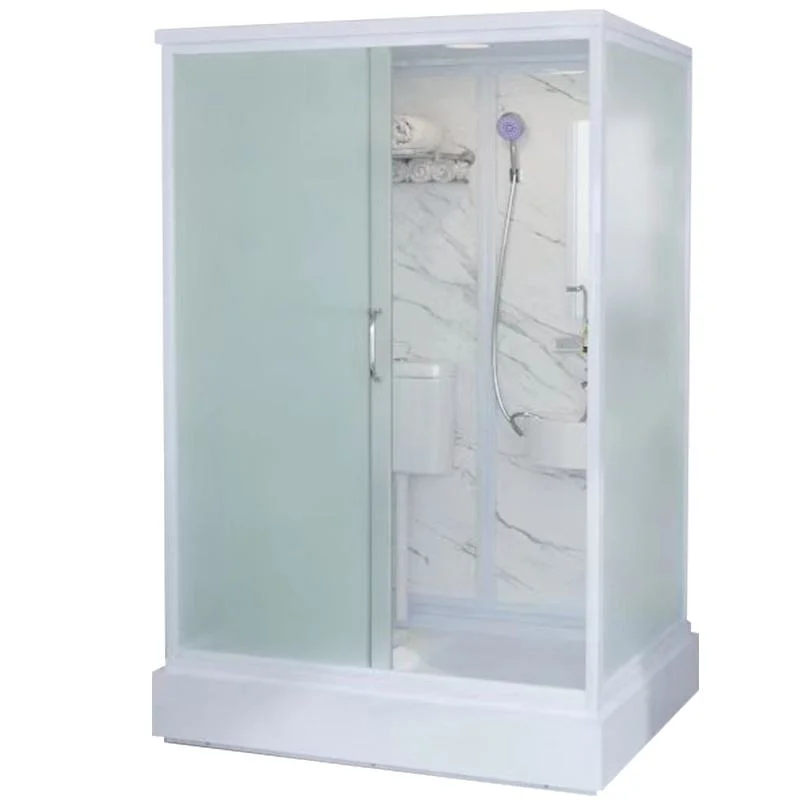 Tempered Glass Shower Wall Panels with Adjustable Support Bar for Bathroom