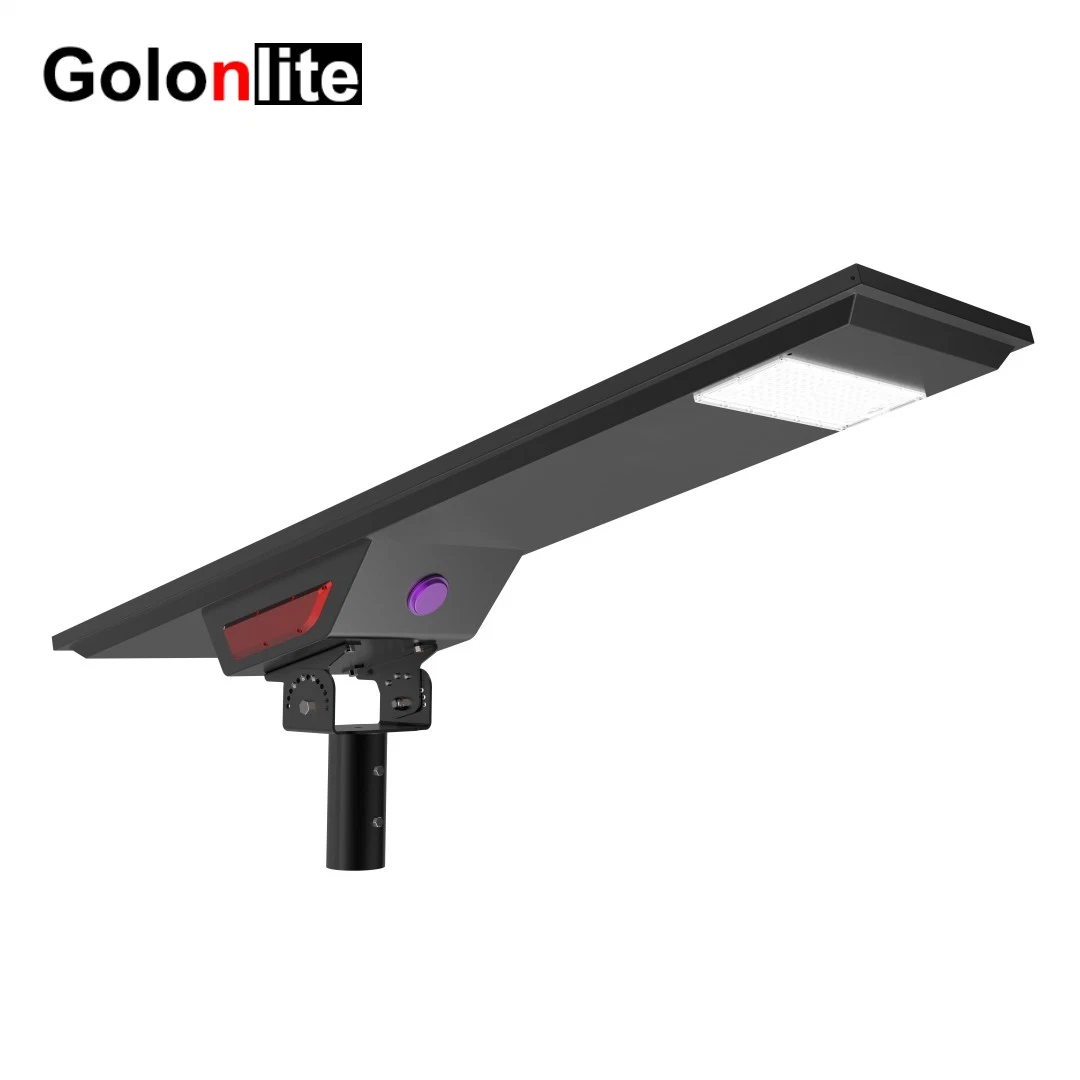 Nouveau tout-en-un intégré aluminium Waterproof Road Garden LUMIÈRE solaire de rue LED avec capteur de mouvement batterie au lithium