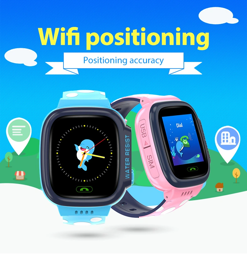 WiFi SIM Location Tracker Y92 HD Video Call Child Phone Lbs Waterproof Kids Smart Watch