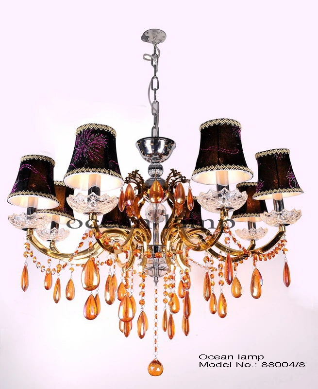 Modern Hotel Chandelier Pendant Light Luxury Candle Lighting (88004-8)