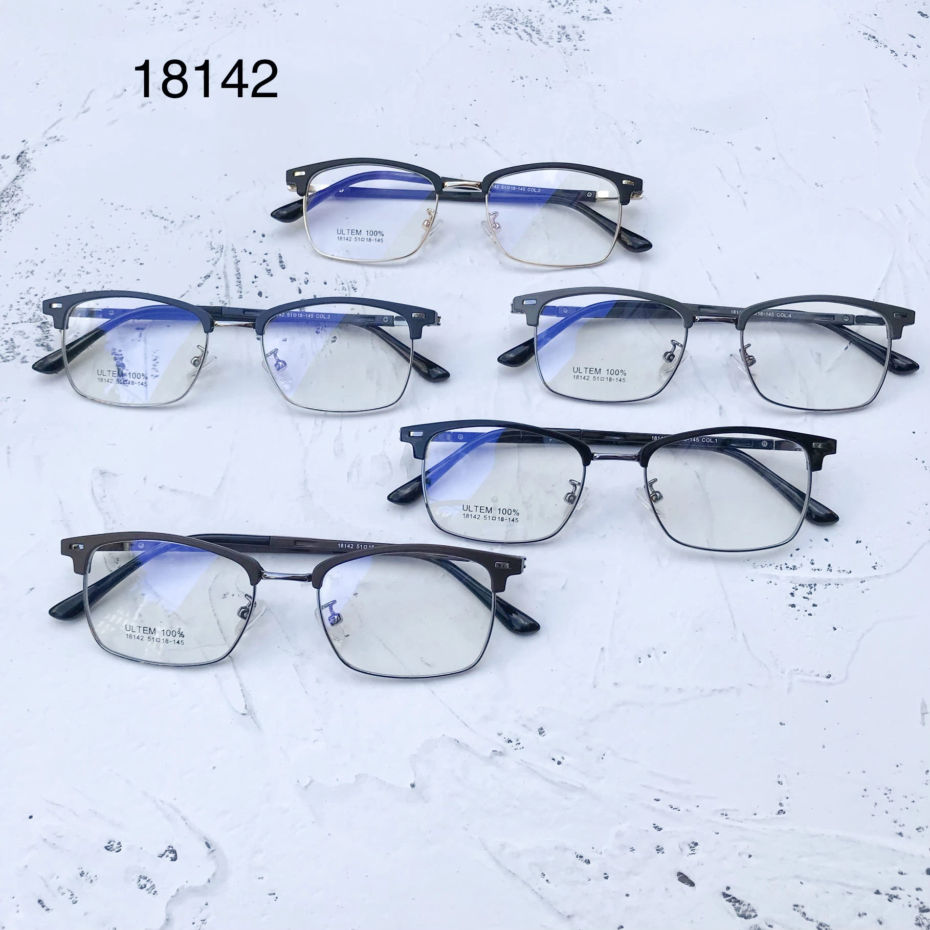 New Arrival Glasses Optical Frame Half Frame Metal Frame Half Rim Glasses Frame OEM Eyeglasses Frames
