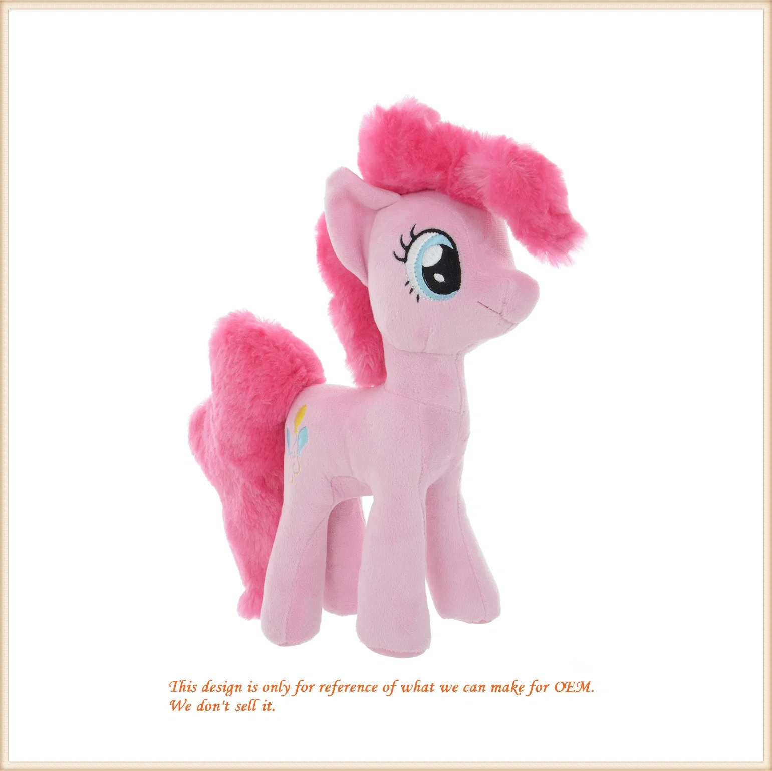 Plush Horse Standing Animal Toy Stuffed Pony Home Decoration