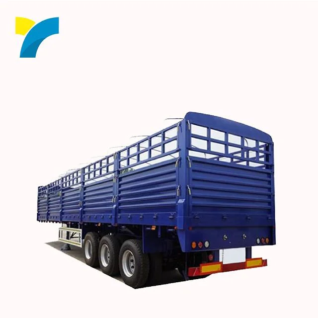 Neue 3 Achsen Cargo Transportzaun Semi Trailer 80tons mit Abnehmbare Zaunwand