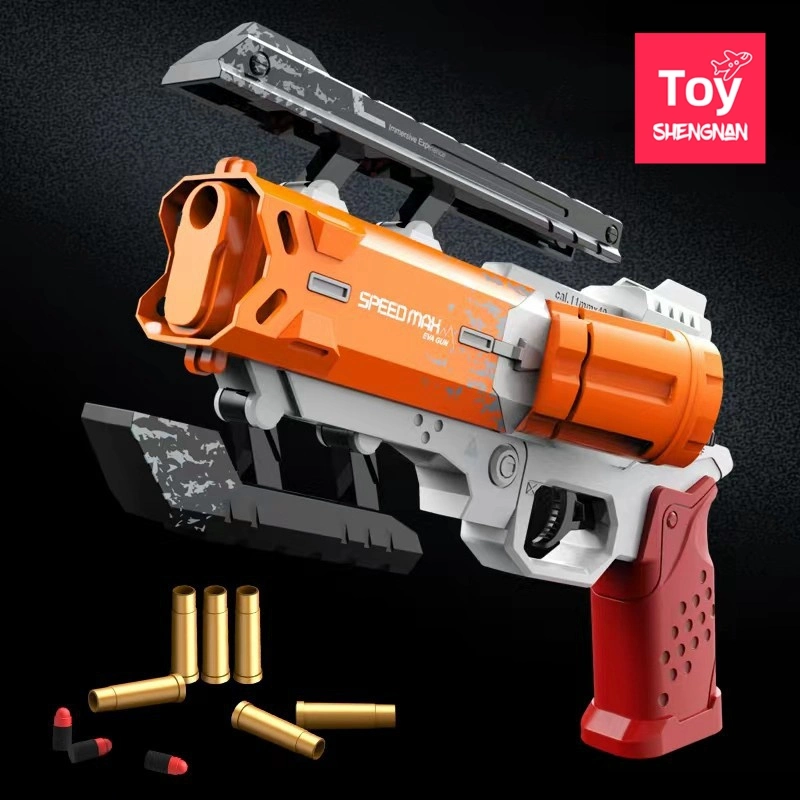 New Fokko Space Revolver Soft Gun Manually Loaded Cyberpunk Science and Education Model Children's Toys