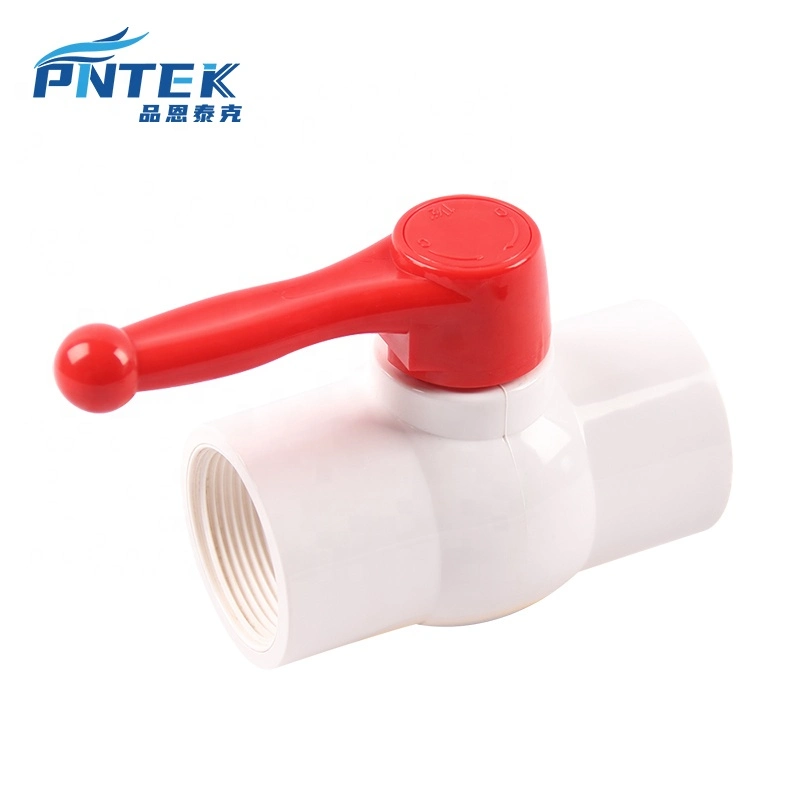 Clapet à bille de couleur blanche 1/2"-4" plastique pour l'industrie chimique