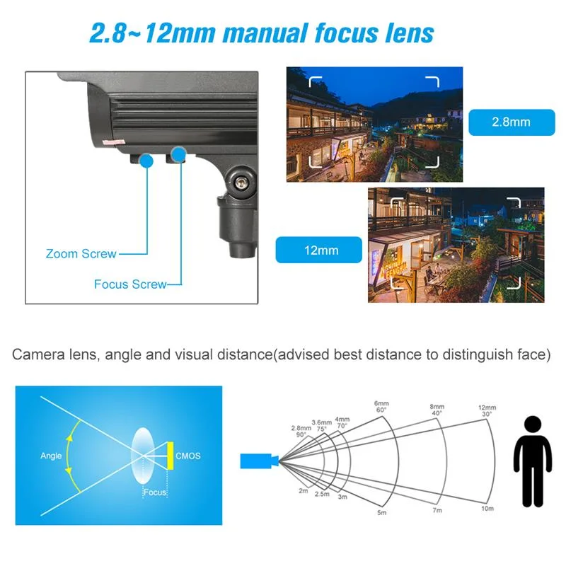 4K 8,0 MP Video Vigilância Segurança câmara CCTV Ahd bullet de IV