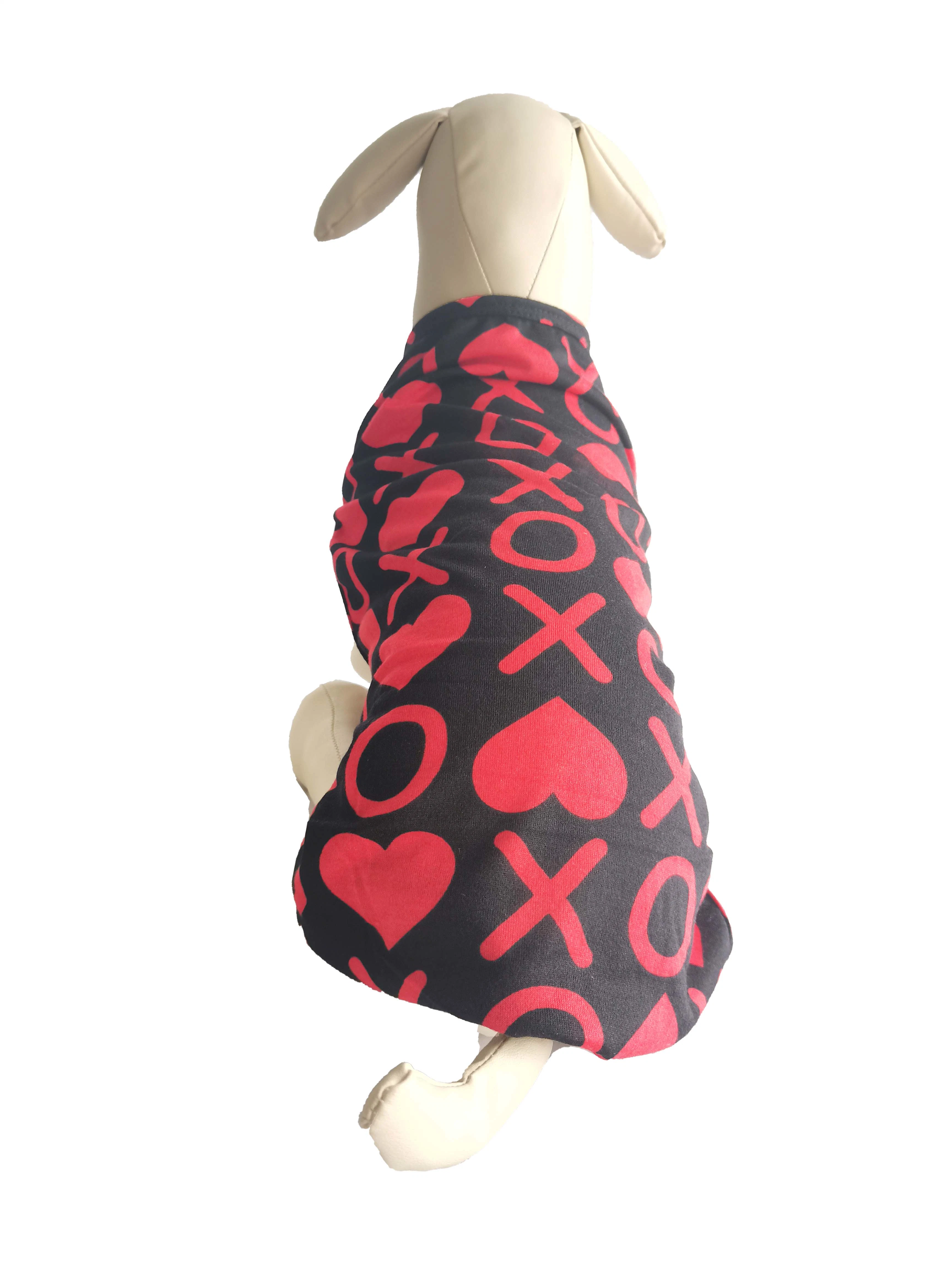 Valentine Day Light-Weight Constrast-Color Soft Dog Summer Vest Pet Apparel