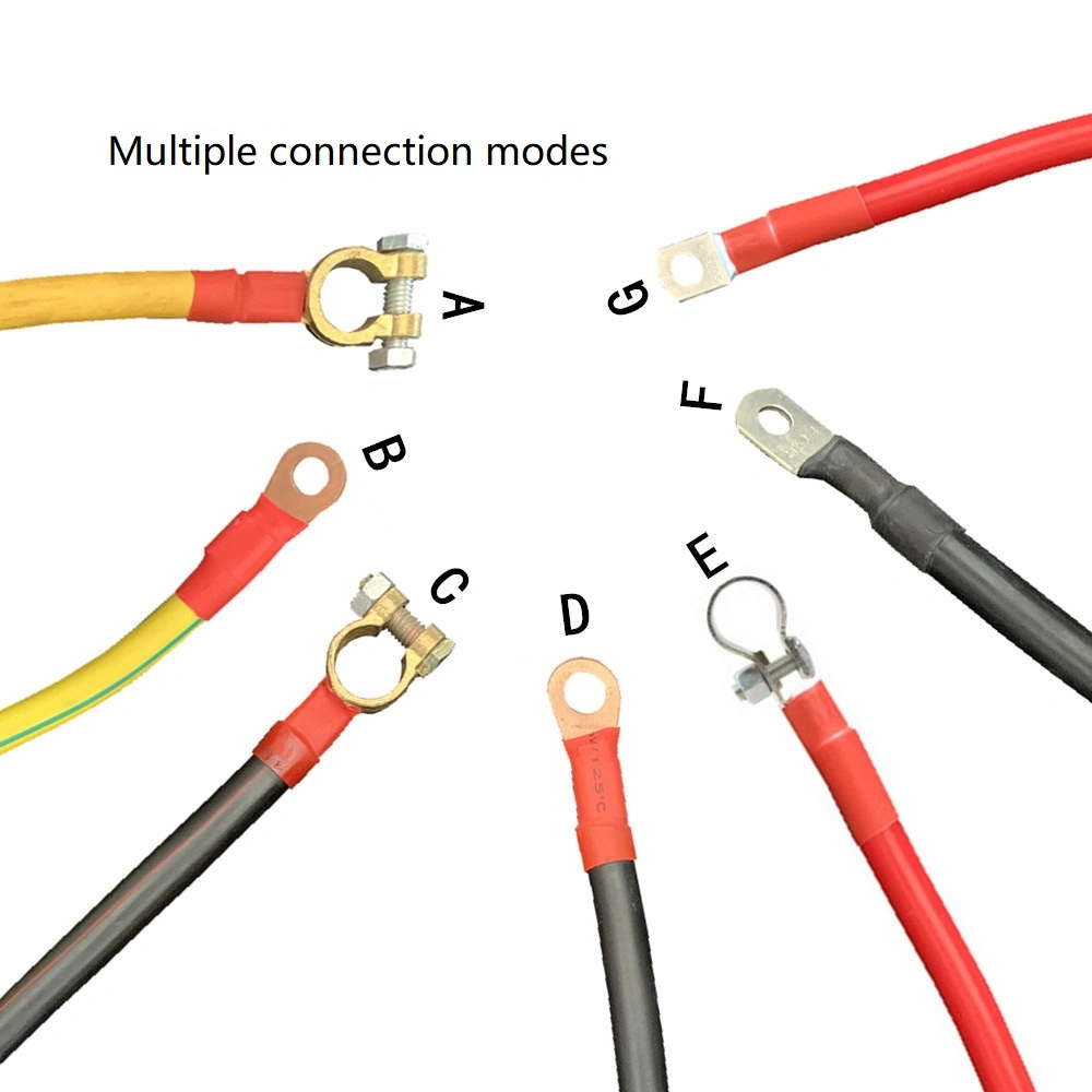 Customized Car Electrical Wire Environmental Protection New Energy 2AWG Battery Connection Cable Extension Cables Parallel Series Auto Battery Cable