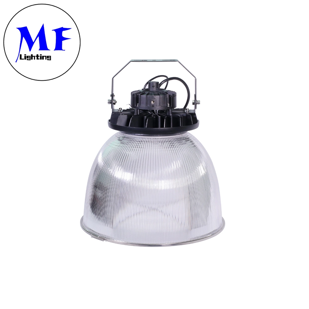 IP65 ETL Dlc5.1 100W 150watt 200W 300W Prix d'usine Étanche Réflecteur d'urgence disponible Dali 0-10V Dimmable UFO LED Highbay Light