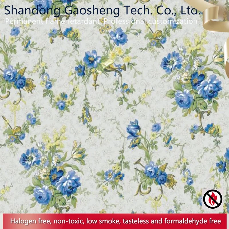 Factory Price Flame Retardant Soft Flower Print Bedding Set Fabric Pigment Textile in Fabric