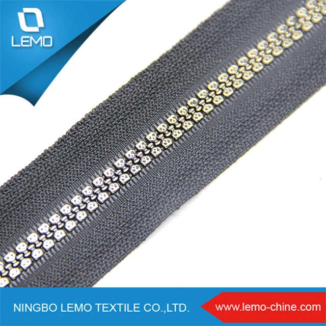 High quality/High cost performance Shine Teeth Resin Zip Derlin Zipper