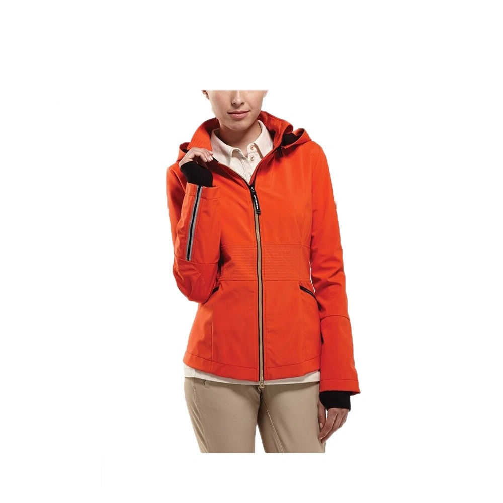 Women Lightweight Waterproof Orange Sport Jacket From China Garment Factory